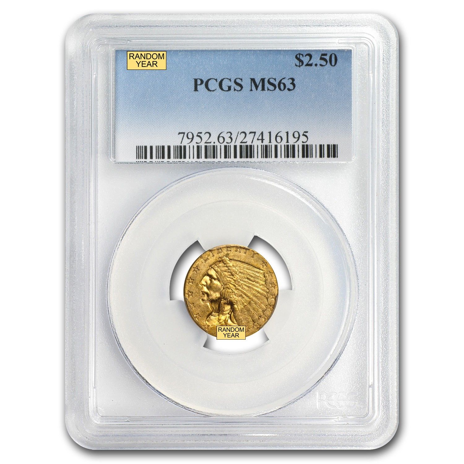 2.50ドル インディアンゴールド クォーターイーグル MS-63 PCGS - メルカリ