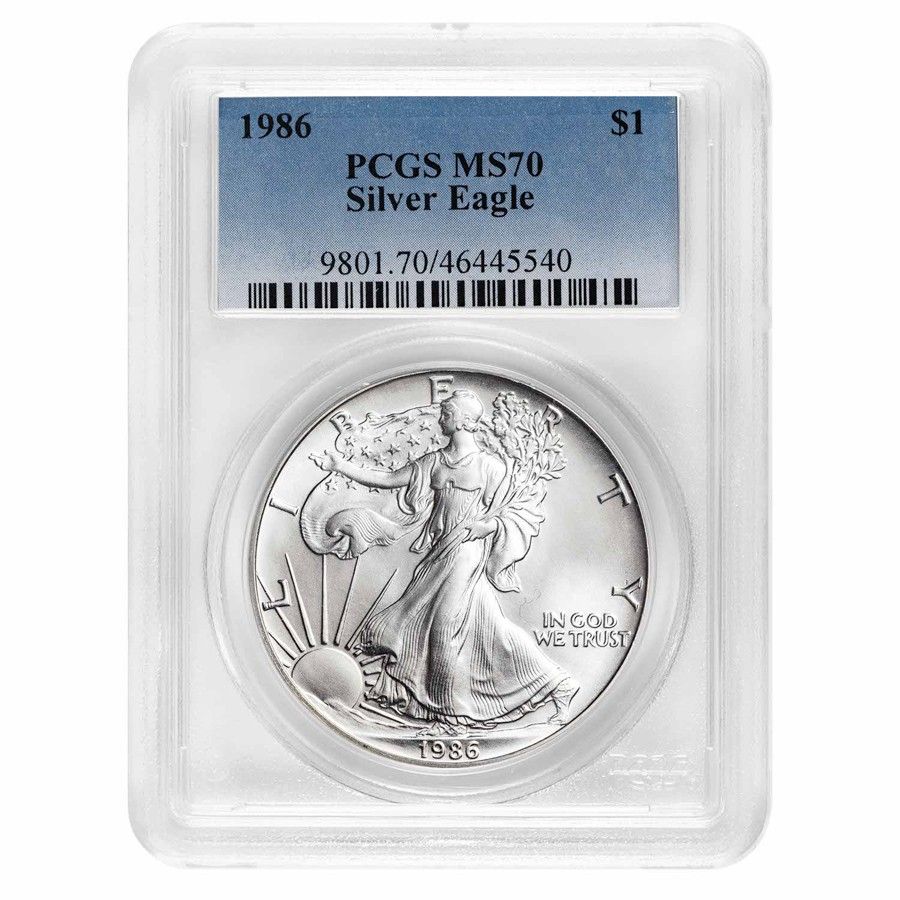 1986年 アメリカン シルバー イーグル MS-70 PCGS - メルカリ