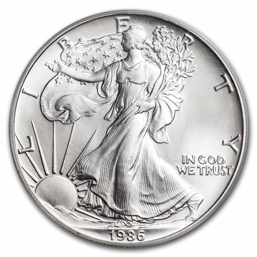 1986年 アメリカン シルバー イーグル MS-70 PCGS - メルカリ