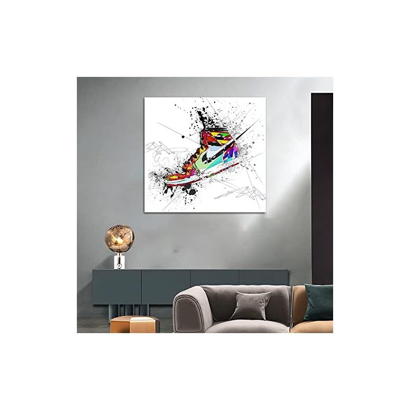 新品】 アートパネル スニーカー W40cm H40cm 正方形 アートフレーム