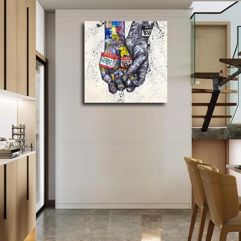 新品】 アートパネル 拳 ストリート グラフティ W40cm H40cm アート