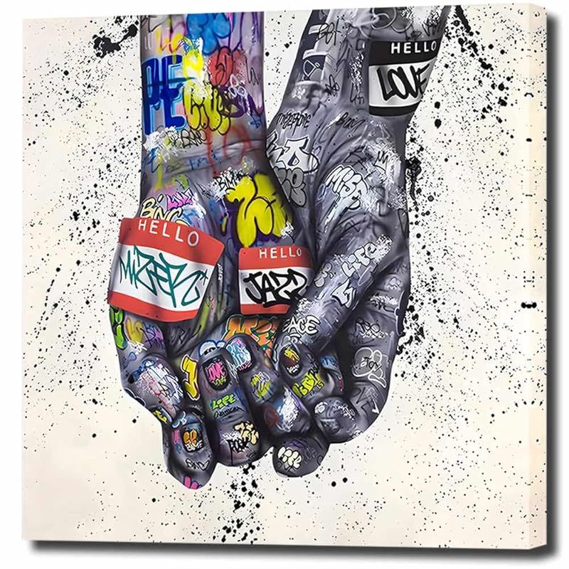 新品】 アートパネル 拳 ストリート グラフティ W40cm H40cm アート