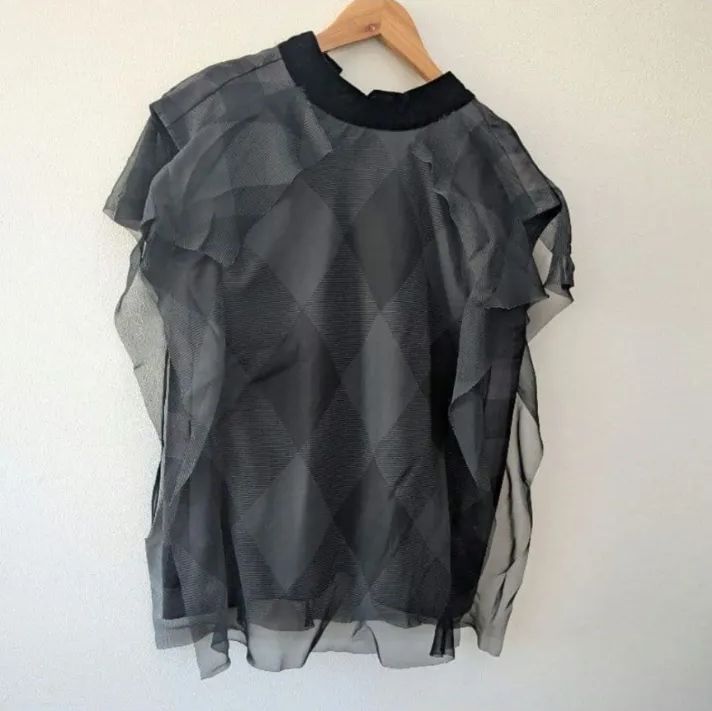 美品 sacai バッファローチェック チュール フリル プルオーバー サイズ1 メルカリ