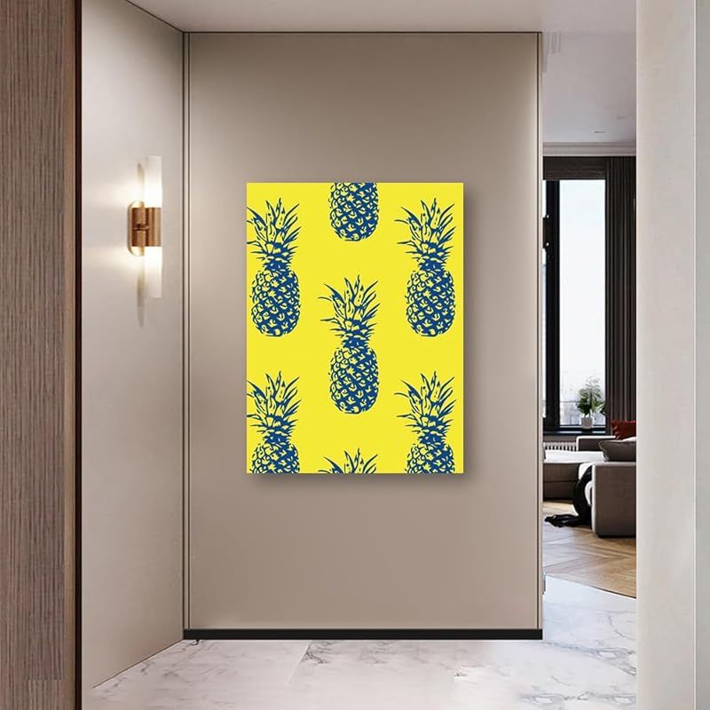 新品】 アートパネル パイナップル W50cm H70cm フレーム 絵画