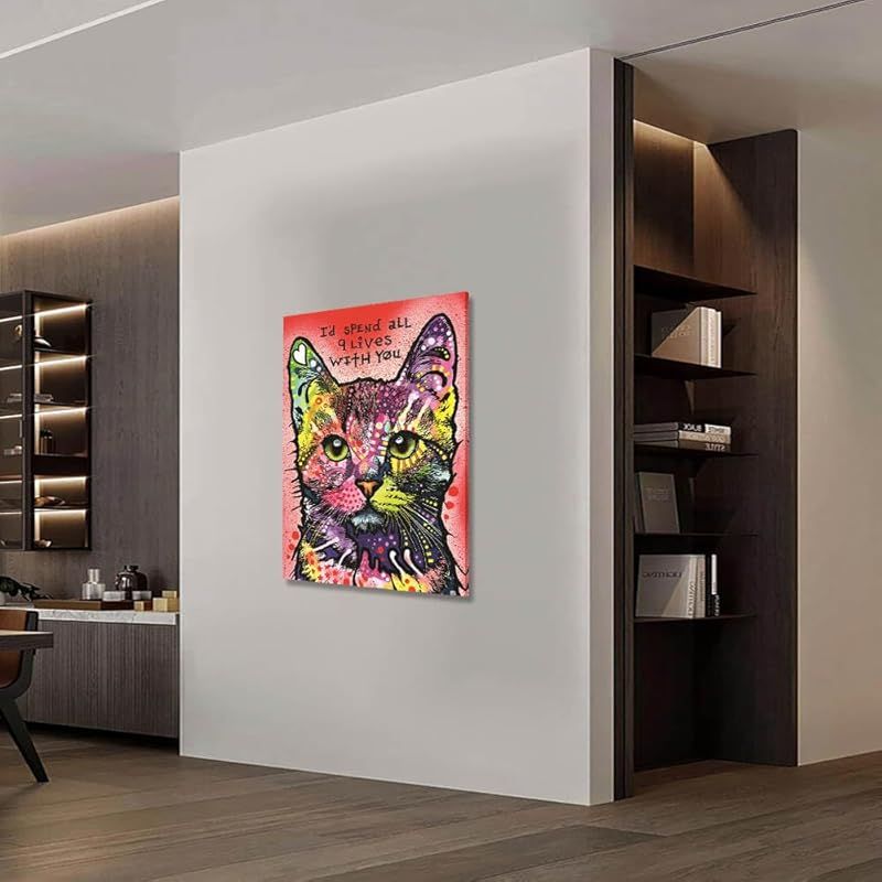 新品】 アートパネル 猫 動物 W50cm H70cm アートフレーム 絵画