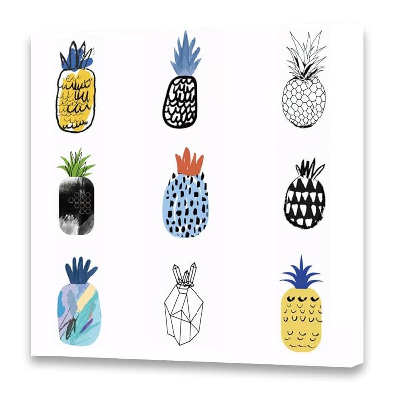 新品】 アートパネル パイナップル W40cm H40cm フレーム 絵画
