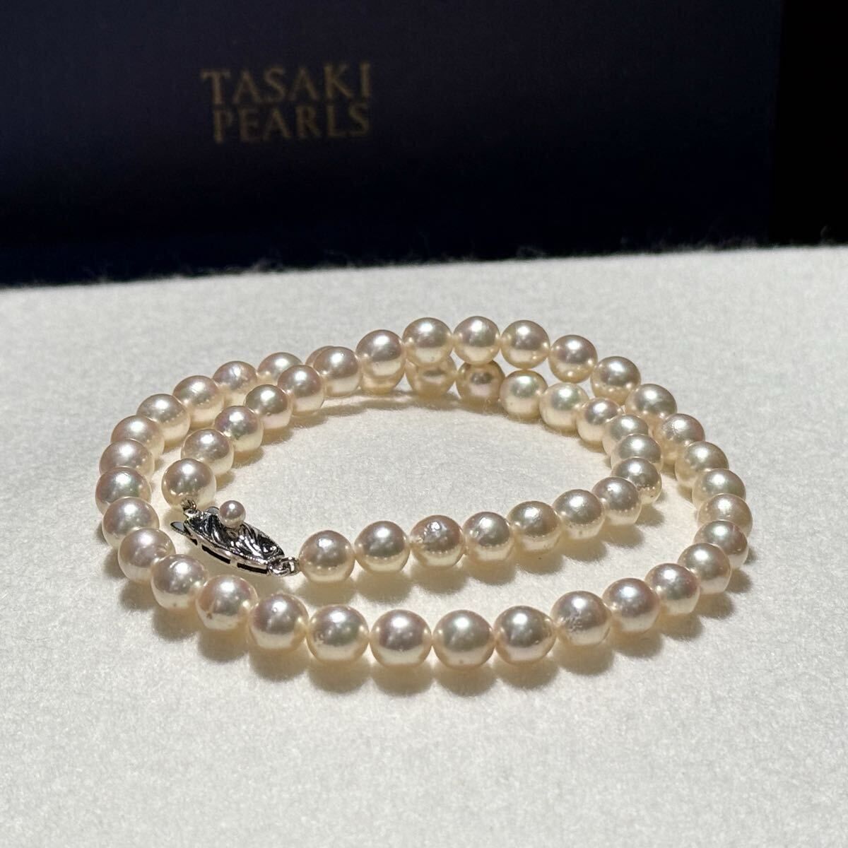 照り◎ TASAKI/タサキ アコヤパール ネックレス ホワイト 7.01〜7.49