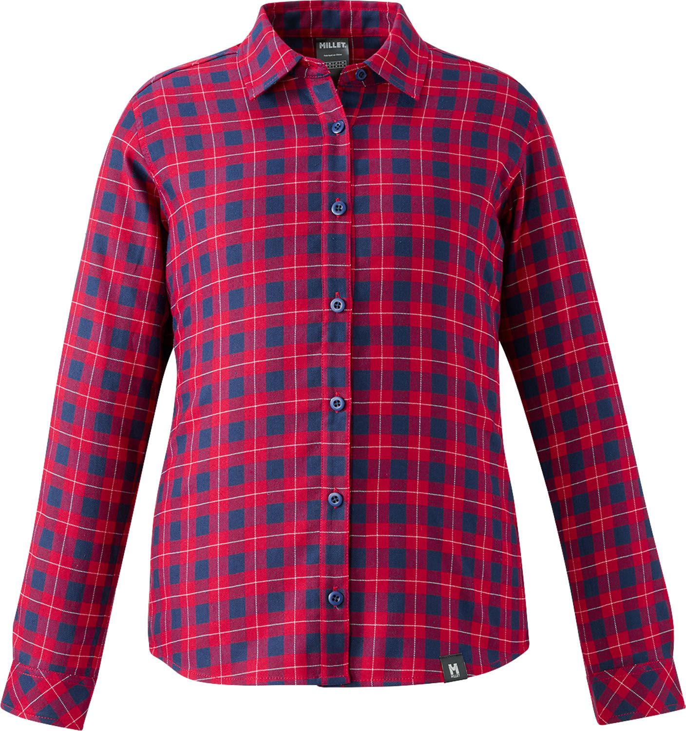 ミレー MILLET アウトドア パラディス ロングスリーブシャツ N 0335 RED-ROUGE