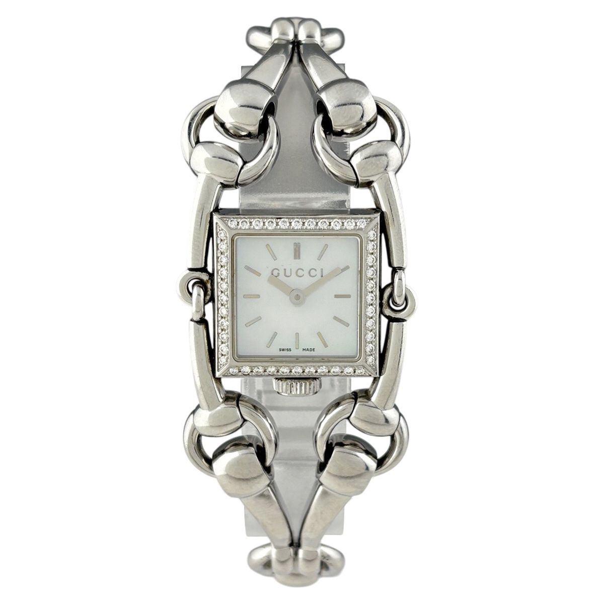 グッチ GUCCI シニョーリア 116.5 腕時計 SS ダイヤモンド クォーツ