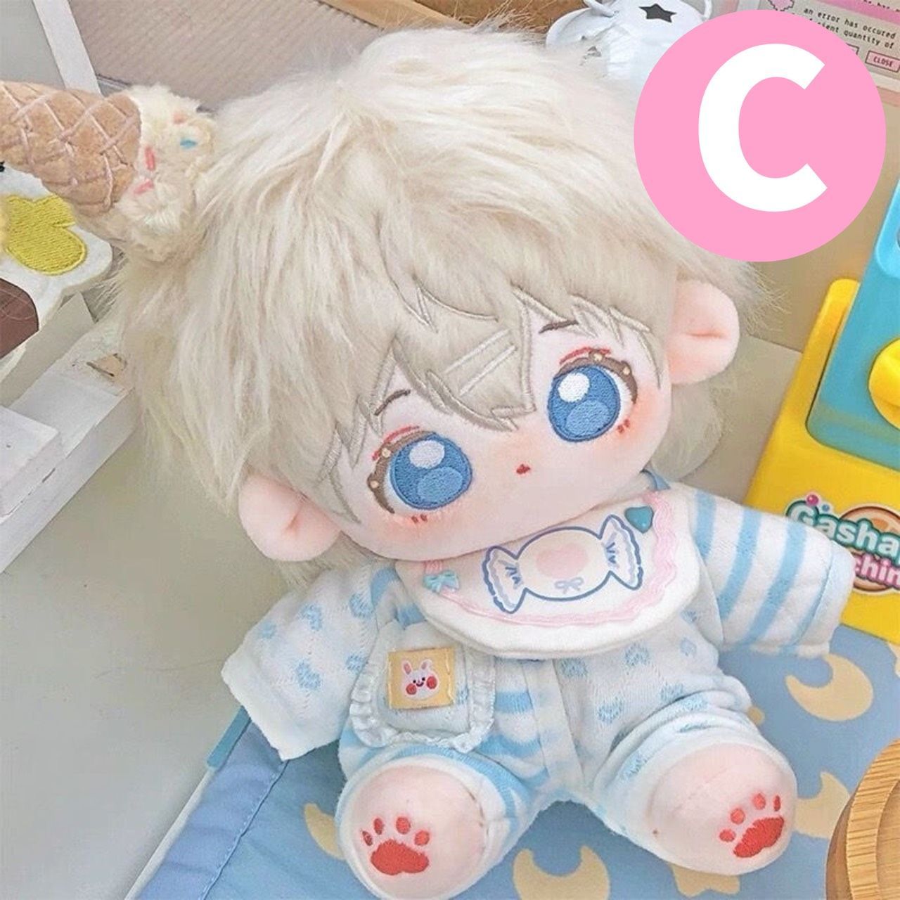 レア　着せ替え ぬいぐるみ 20cm スケルトン入り　DIO 20cm無属性着せ替えぬいぐるみ 黒髪 人形 ドール スケルトン入り