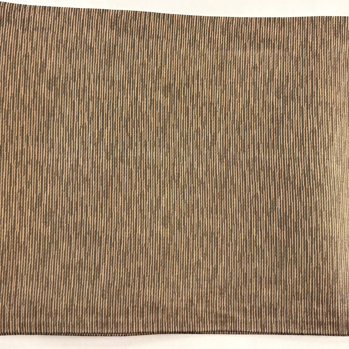 袋帯　利休茶•ベージュのかすれ市松　花鳥　六通柄袋帯　正絹 袋帯 利休茶•ベージュのかすれ市松 花鳥 六通柄袋帯 正絹