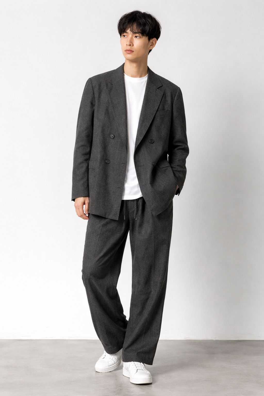 shiun シウン スーツ セットアップ ダブルブレスト HERRINGBONE W.B