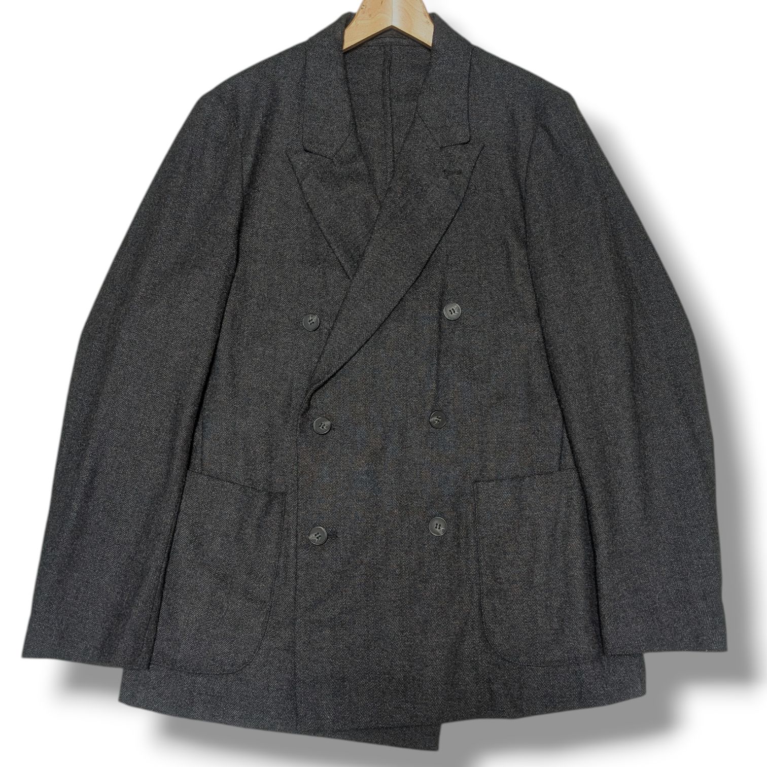 shiun シウン スーツ セットアップ ダブルブレスト HERRINGBONE W.B