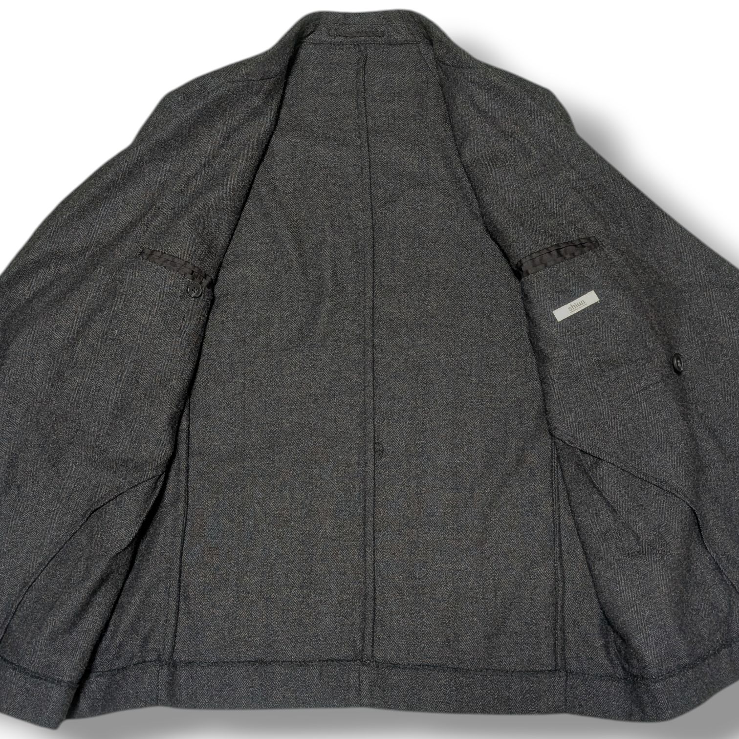 shiun シウン スーツ セットアップ ダブルブレスト HERRINGBONE W.B