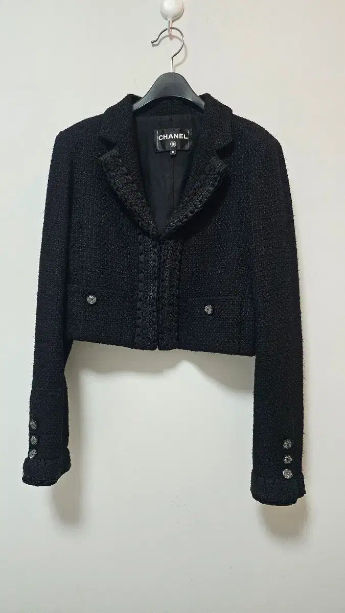 シャネル 22c ブラック ツイード ジャケット 36 - メルカリ