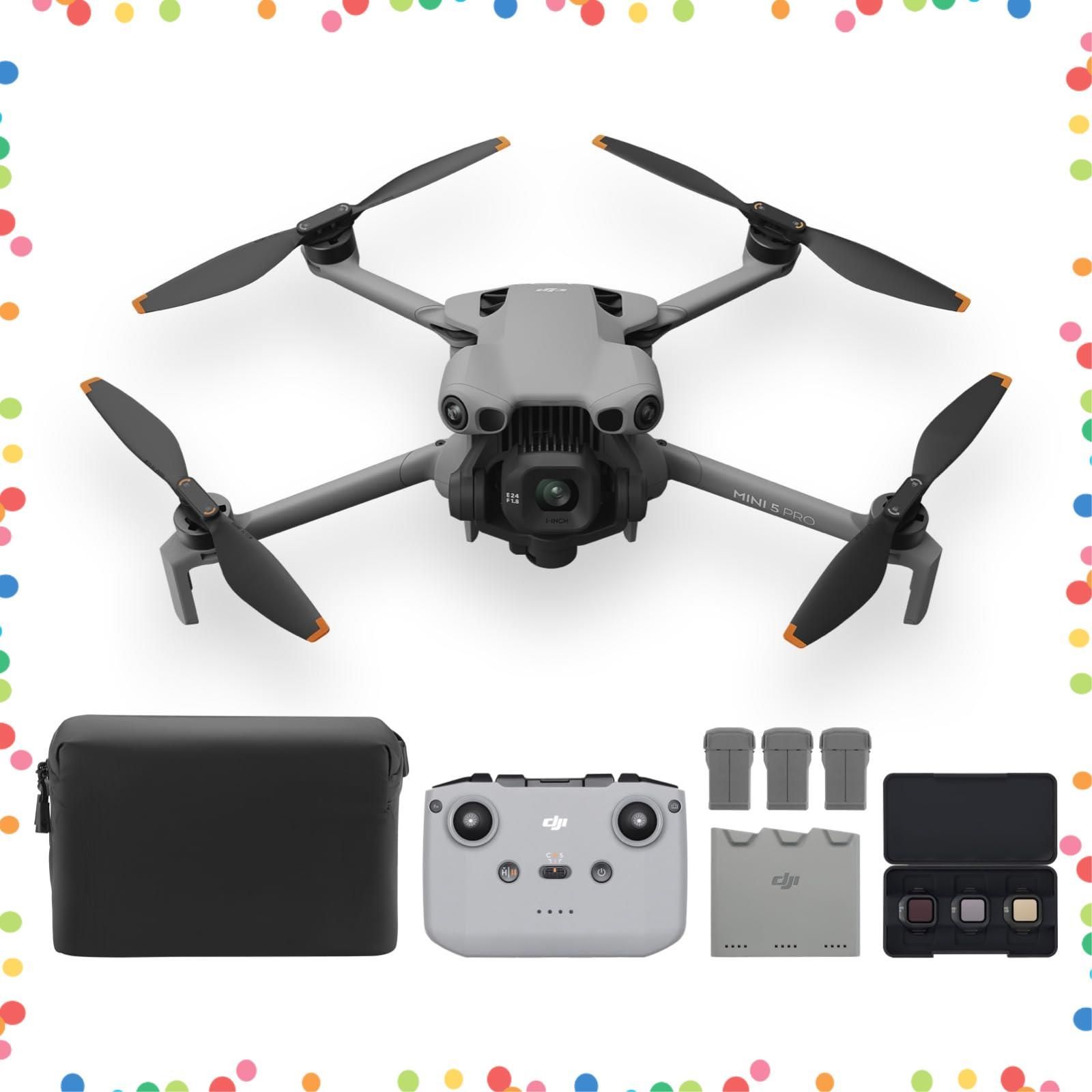 [Stock Clearance Sale] DJI More Combo 1-inch CMOS Camera Drone (RC-N3 included) - Beginner-friendly 4K Drone with Fly Pro, Omnidirectional Obstacle Detection, ActiveTrack 5 Pro, 360° Mini Gimbal Rotation, 225° Gimbal Rotation, and 3 Batteries.