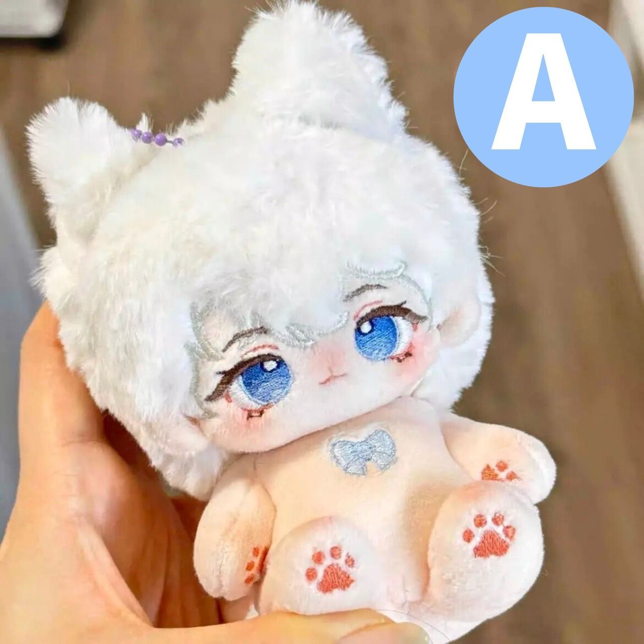 10cmぬい本体】 スケルトン入り 骨 尻尾 ぬいぐるみ リボン 男の子 猫