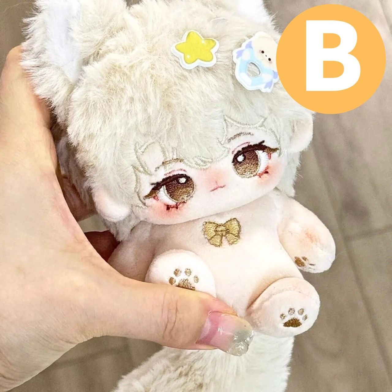 10cmぬい本体】 スケルトン入り 骨 尻尾 ぬいぐるみ リボン 男の子 猫