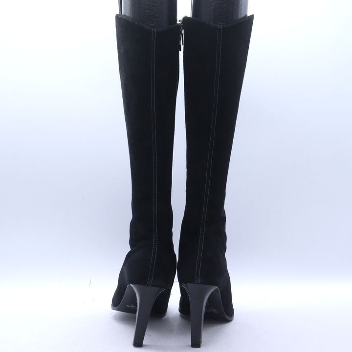 銀座かねまつ ロングブーツ ハイヒール ブランド シューズ 靴 黒