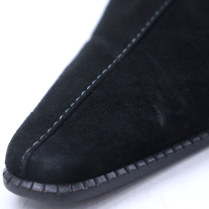 銀座かねまつ ロングブーツ ハイヒール ブランド シューズ 靴 黒