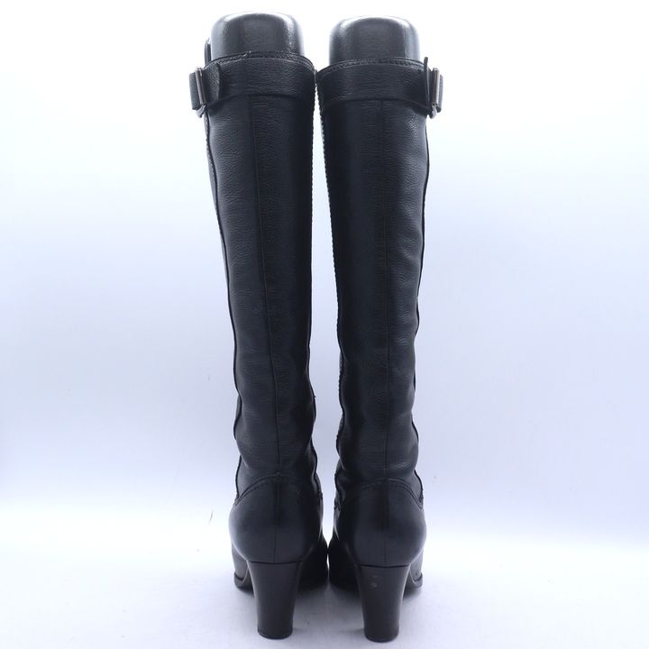 SERGIO ROSSI 未使用近い ロング ブーツ 23cm ブラック セルジオロッシ ロングブーツ 本革 レザー ブランド シューズ 靴