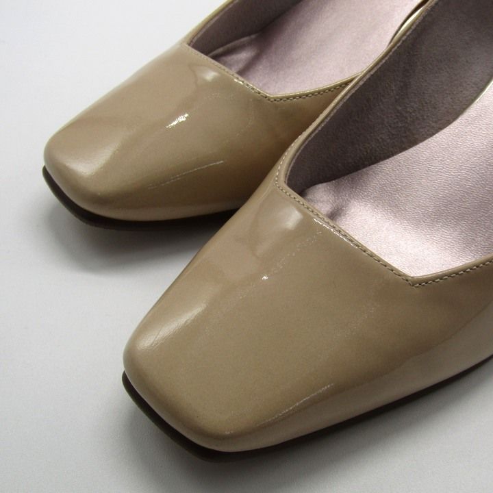 銀座かねまつ パンプス スクエアトゥ シューズ ブランド 靴 日本製