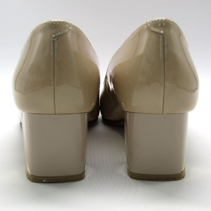 かねまつ　ベージュパンプス 銀座かねまつ パンプス スクエアトゥ シューズ ブランド 靴 日本製