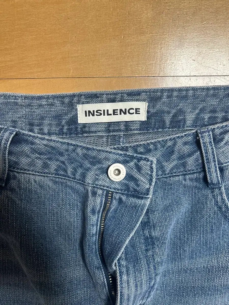 INSILENCE チェーン ツイル バルーンフィット デニムパンツ ブルー M