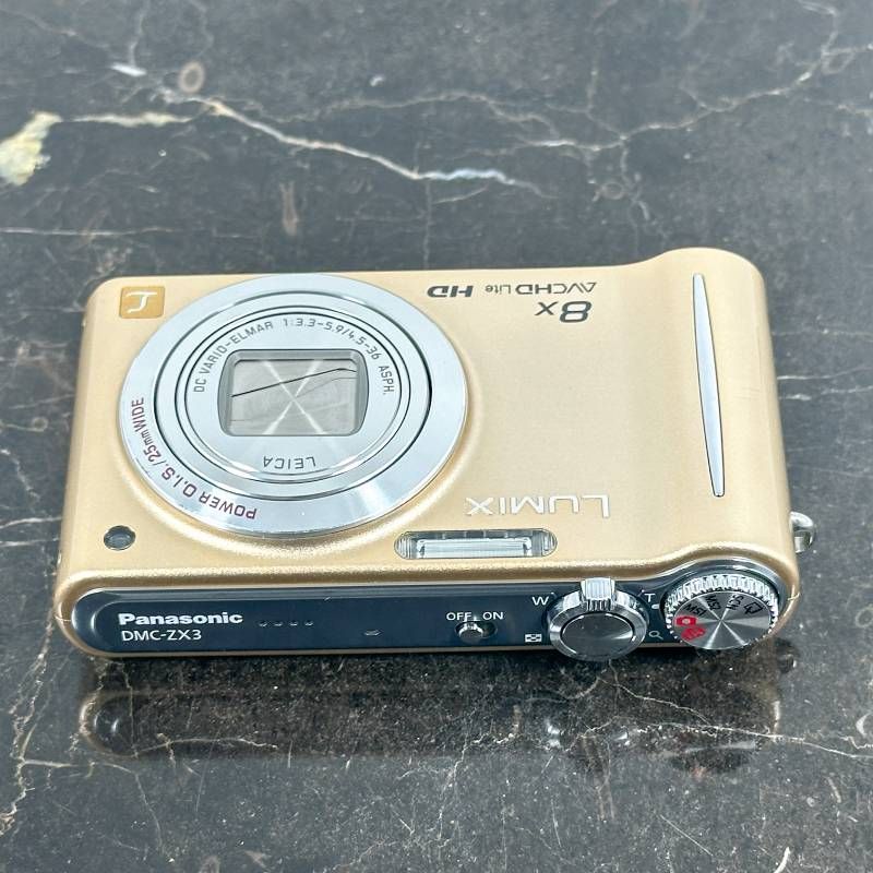 美品】Panasonic LUMIX DMC-ZX3 ゴールド コンパクトデジタルカメラ