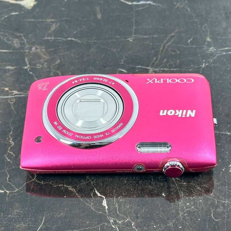 美品】Nikon COOLPIX S3500 ピンク 2010万画素 26mm広角 光学7倍ズーム