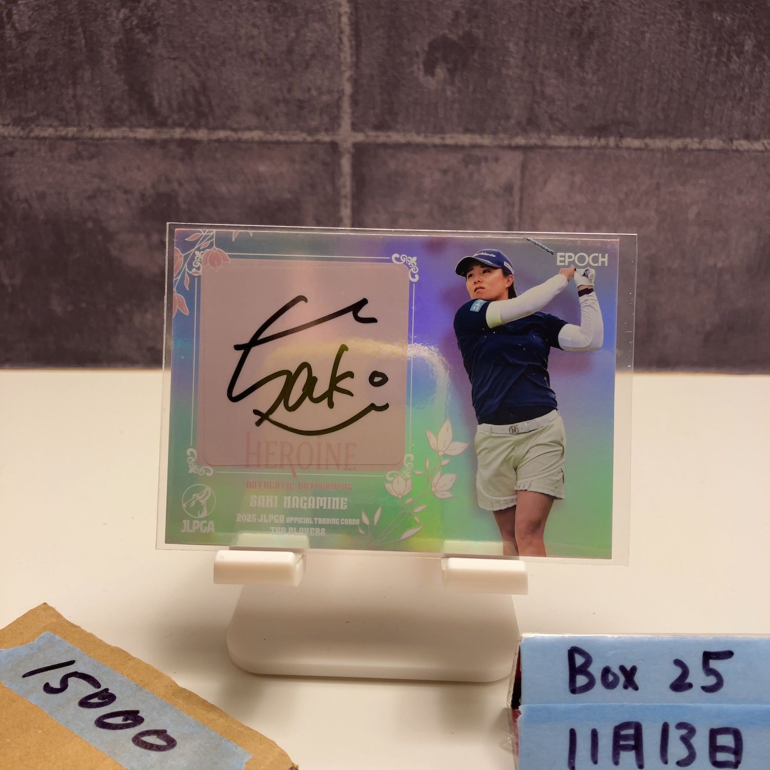2025 EPOCH 永峰咲希 Saki Nagamine 5/6 直筆サインカード JLPGA