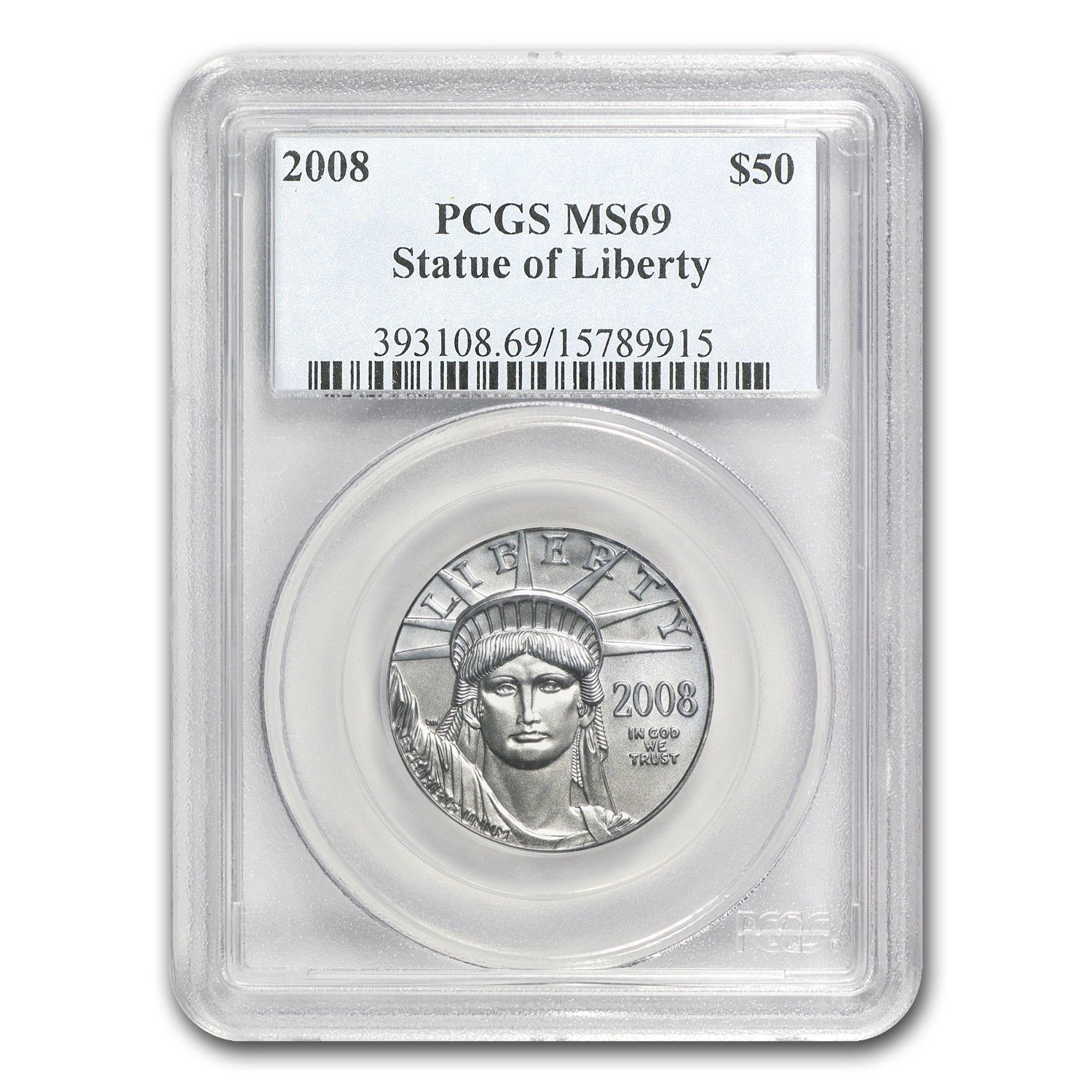 2008年 1/2オンス アメリカン プラチナ イーグル MS-69 PCGS - メルカリ