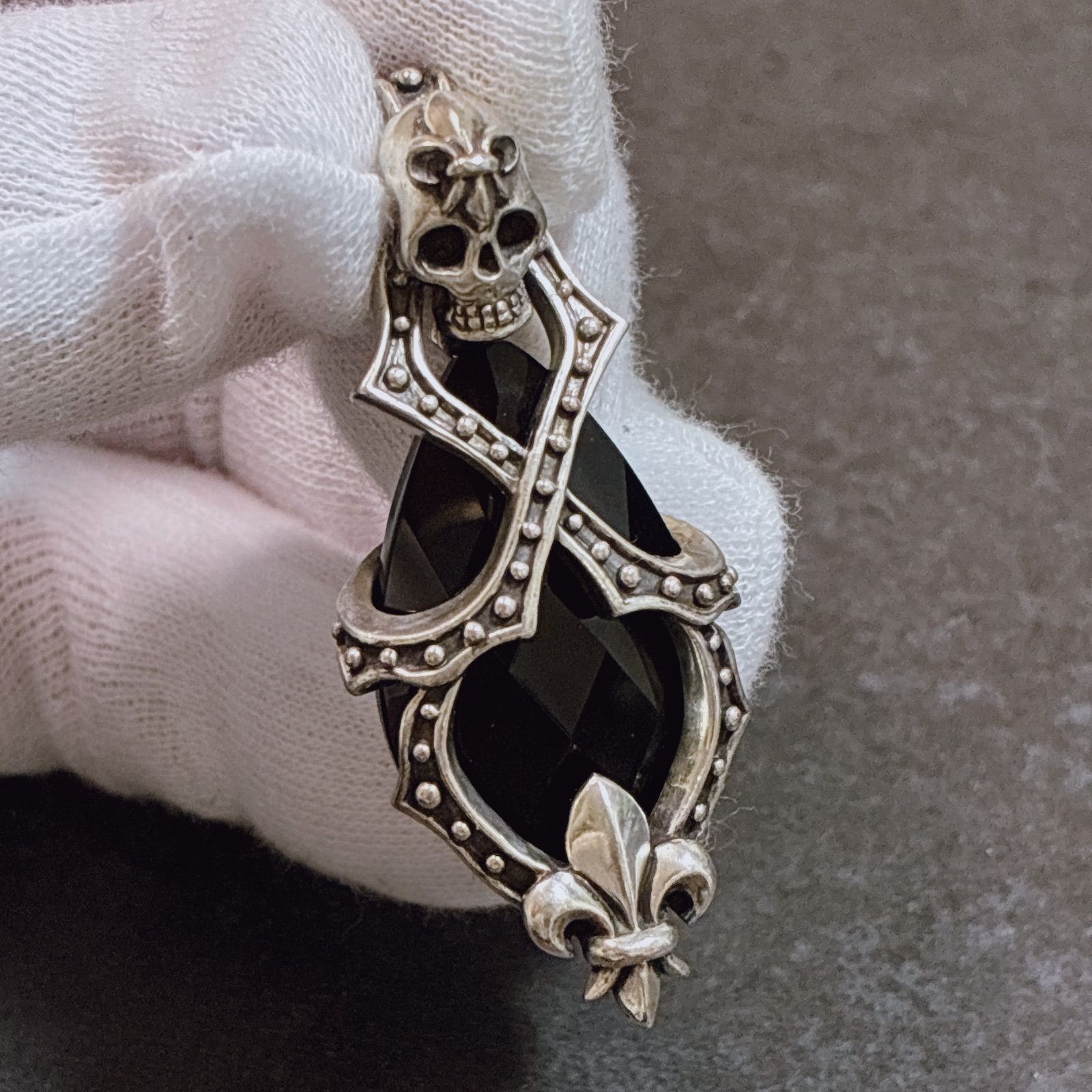 パトリックコックス スカル フレア ペンダント トップ ネックレス