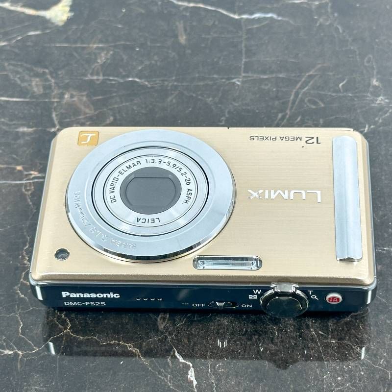 美品】Panasonic LUMIX DMC-FS25 ゴールド コンパクトデジタルカメラ