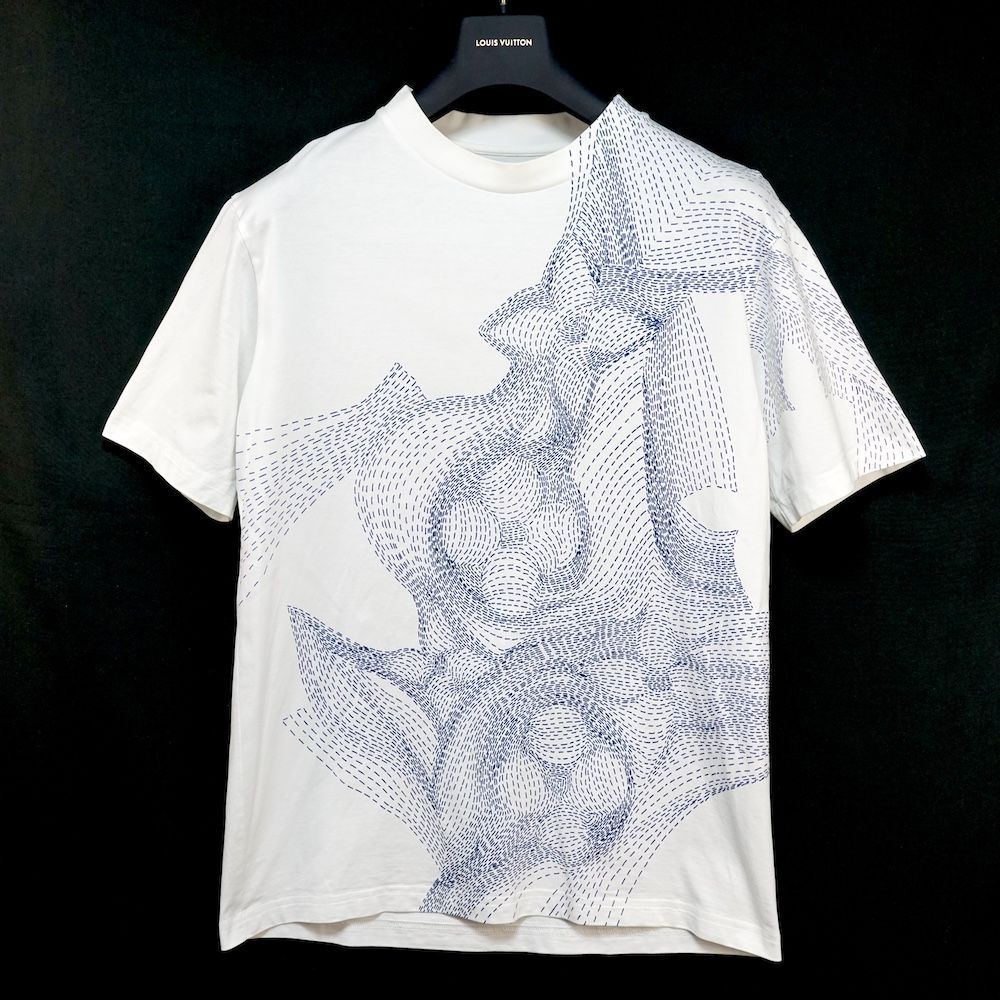 LOUISVUITTON ルイヴィトン フラワープリント Tシャツ ダミエ ホワイト