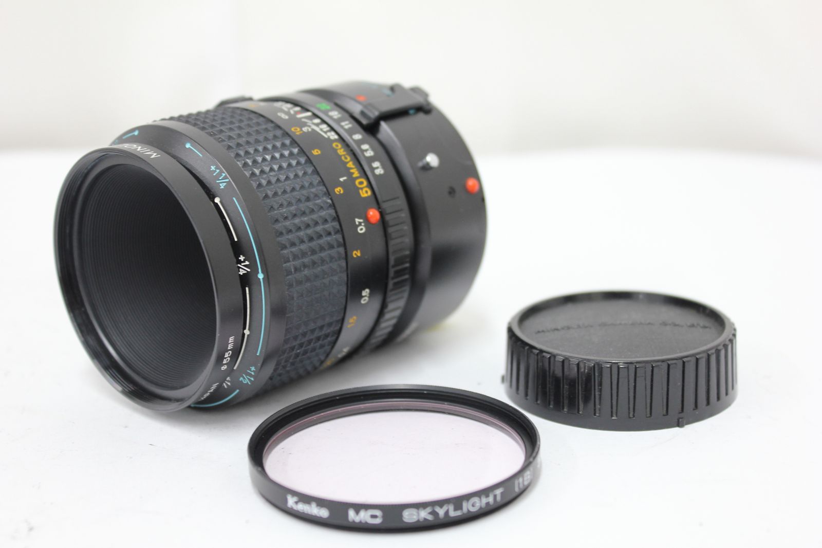 光学美品】 ミノルタ Minolta MD Macro 50mm F3.5 リングセット e6106