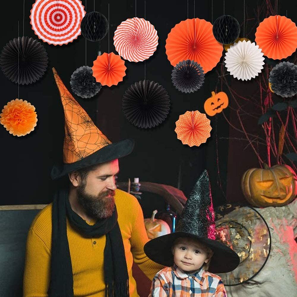 ZOYUBS ハロウィン ペーパーファン ハロウィン 飾り ガーランド