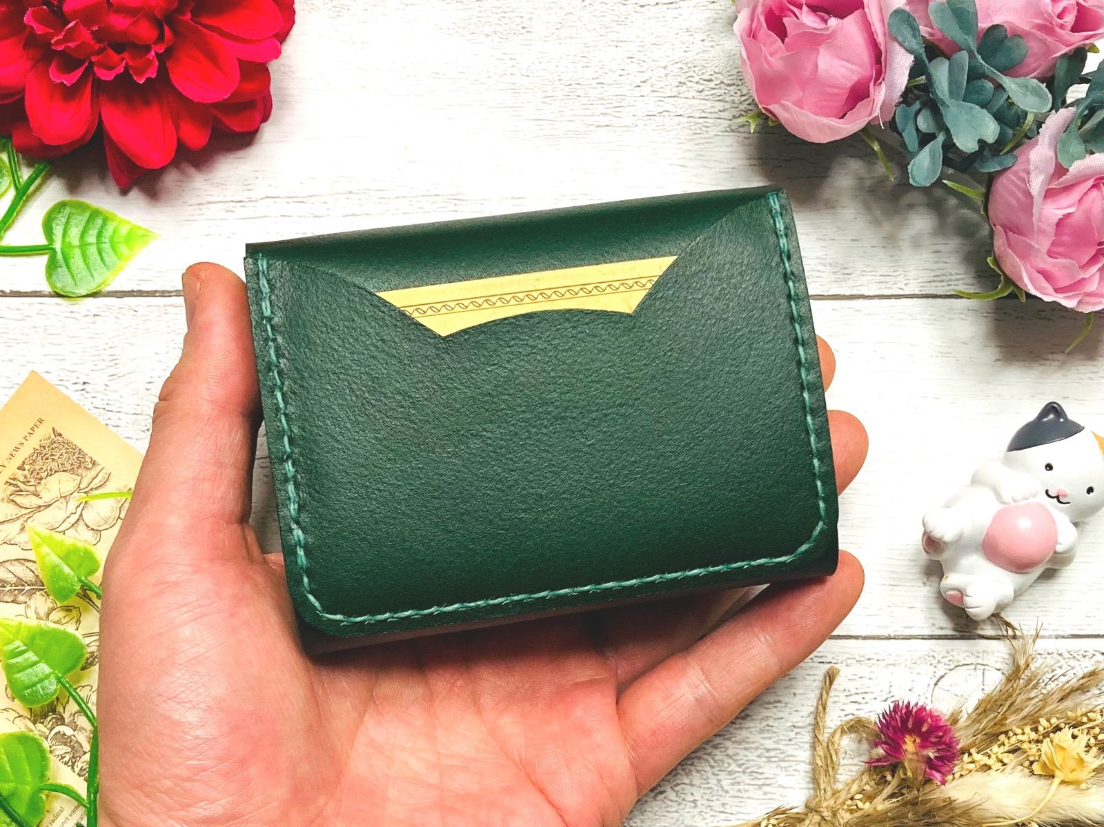 ❤【新色♪】【可愛さ×高級感♪】お洒落可愛い猫モチーフの総本革