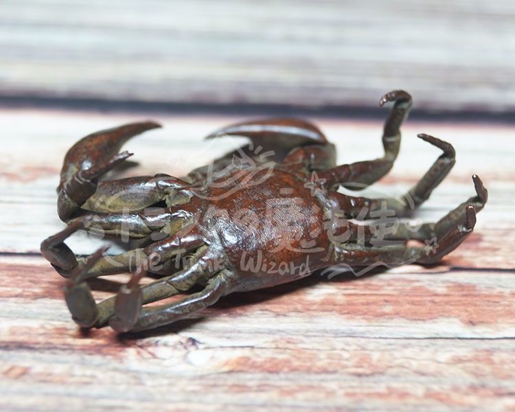 人気商品◇茶道具 蟹 純銅製 置物 民芸品 細密彫刻 車内置物