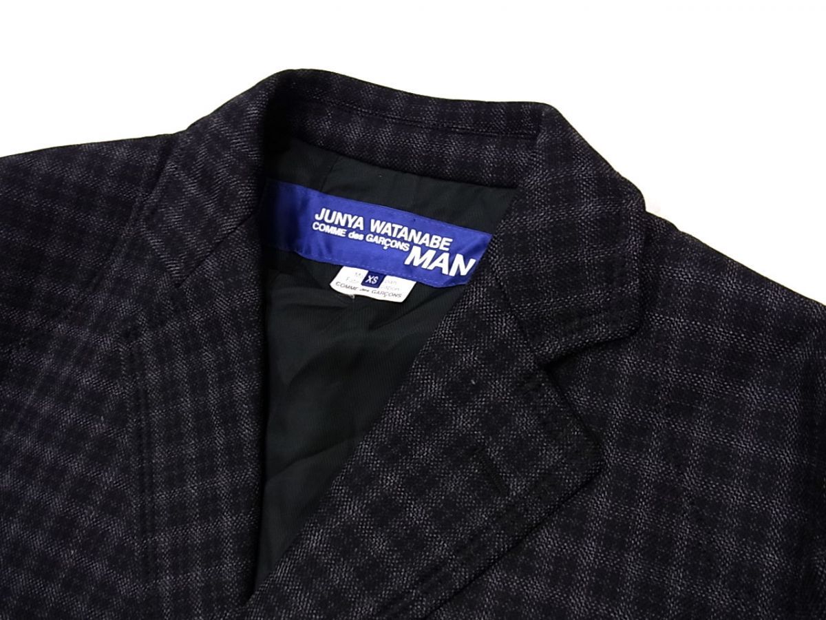 美品☆JUNYAWATANABE COMMEdesGARCONS MAN 16AW ボンディング チェスターコート チェック柄 エルボーパッチ 日本製 メンズ 美品☆JUNYAWATANABE COMMEdesGARCONS MAN 16AW ボンディング