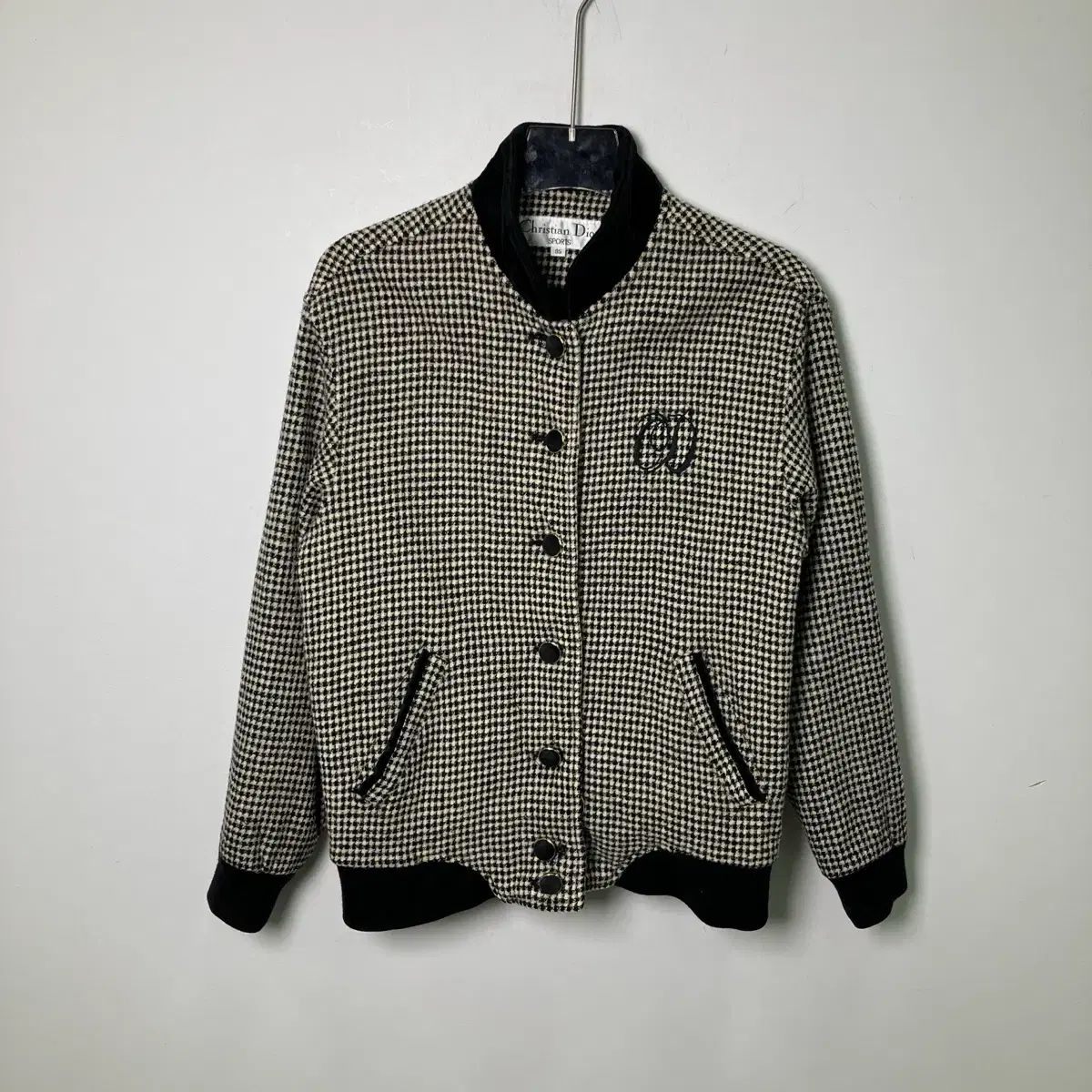 クリスチャン ディオール ロゴ ツイード CHECK ブルゾン ヴィンテージ