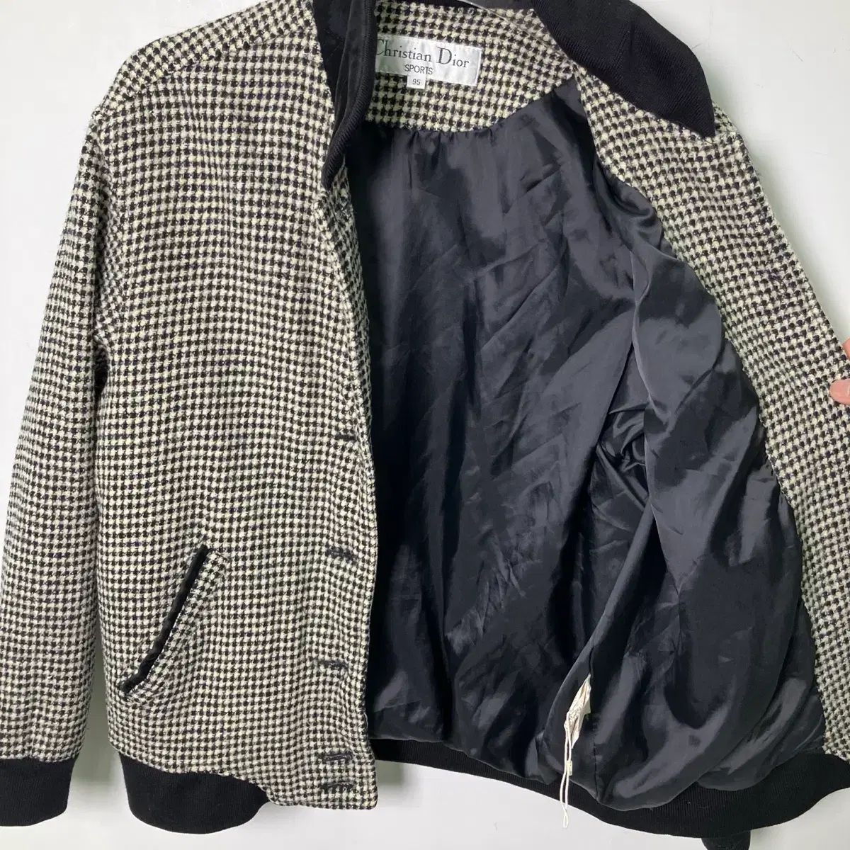 クリスチャン ディオール ロゴ ツイード CHECK ブルゾン ヴィンテージ
