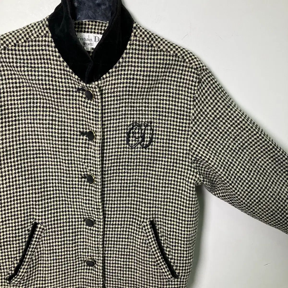 クリスチャン ディオール ロゴ ツイード CHECK ブルゾン ヴィンテージ
