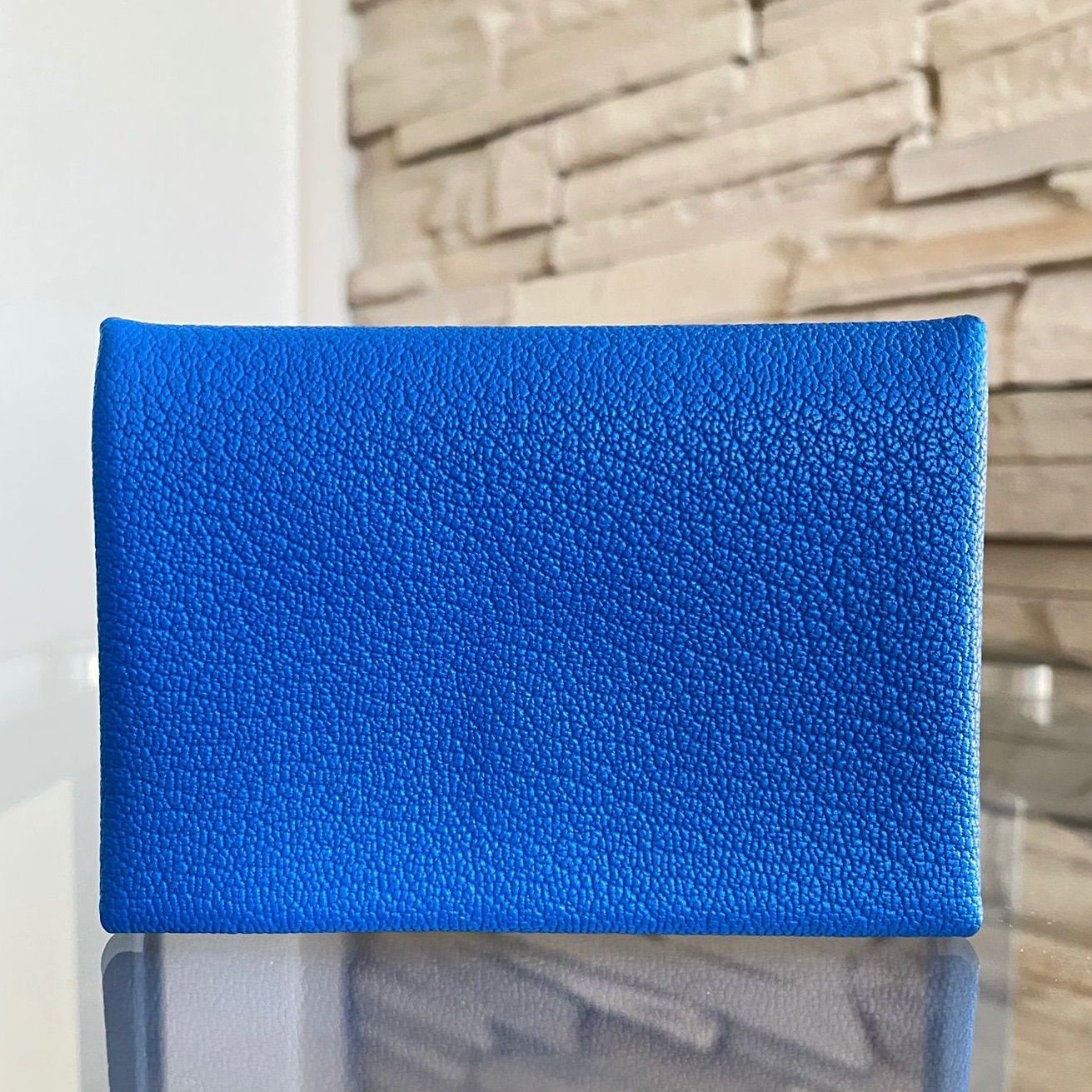 HERMES(エルメス) カルヴィ デュオ ブルー カードケース＆コイン入れ