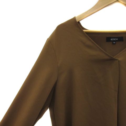 ボッシュ BOSCH ブラウス カットソー 長袖 Vネック 無地 38 M ライト