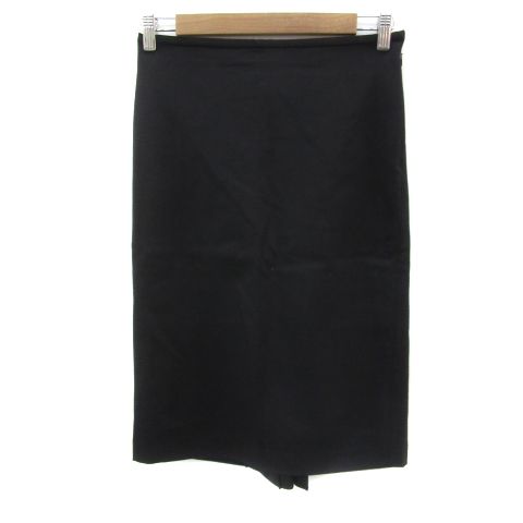 セオリー Theory タイトスカート ミモレ丈 無地 X0 XS 黒 ブラック