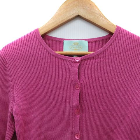 トッカ TOCCA リブニットカーディガン ミドル丈 シルク XS 小さい