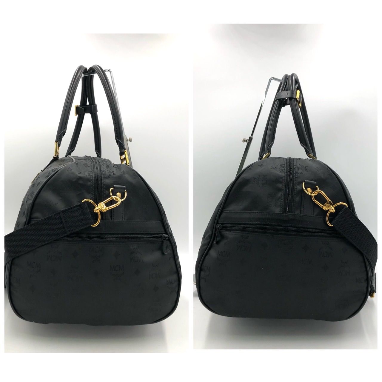 MCM エムシーエム ボストンバッグ 2WAY ナイロン 黒 大容量 旅行 出張