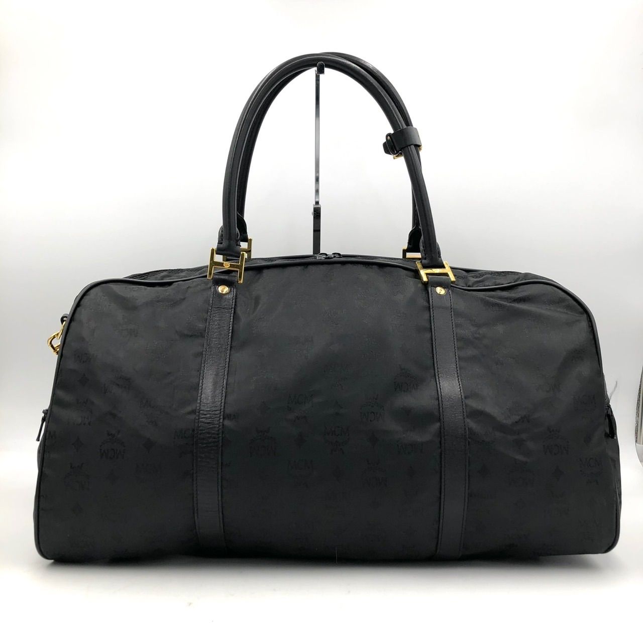 MCM エムシーエム ボストンバッグ 2WAY ナイロン 黒 大容量 旅行 出張