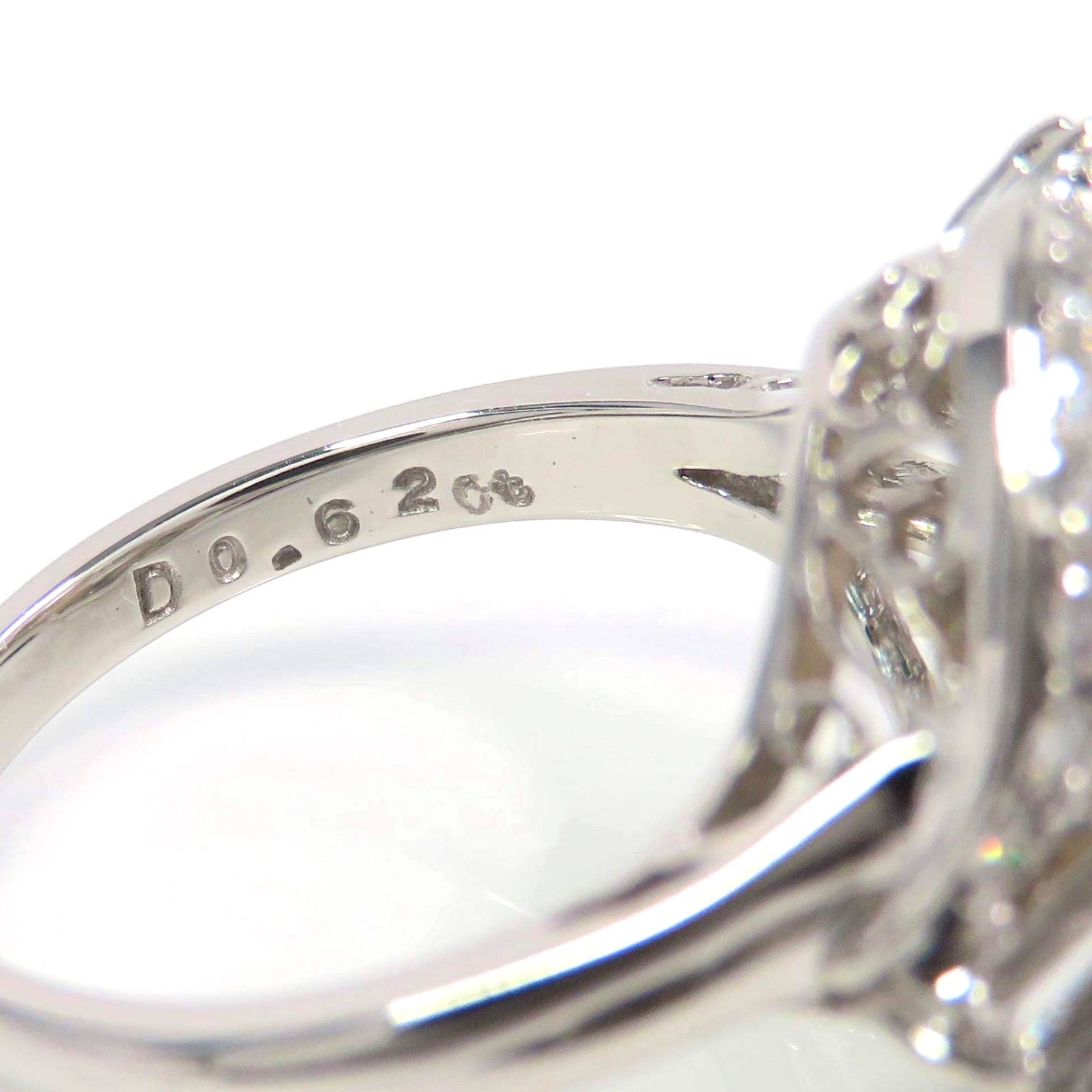 MIKIMOTO ミキモト Pt900 パール9.7mm ダイヤモンド0.62ct リング